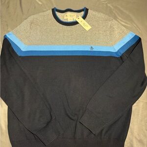 Original Penguin Black and Blue Crewneck Sweater